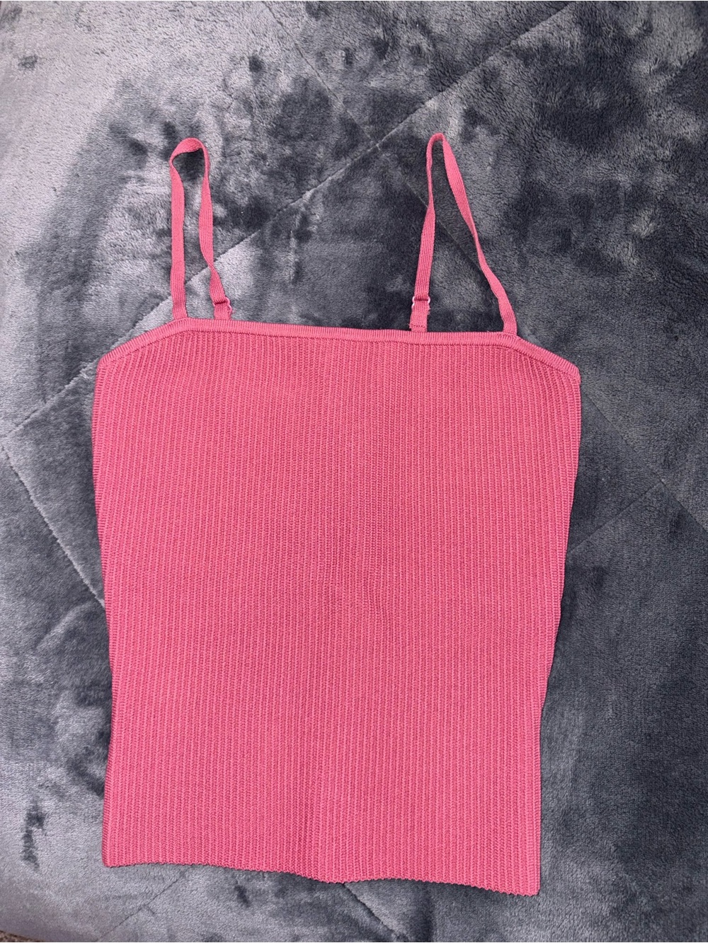 Babaton Pink Ribbed Slim-Fit Camisole